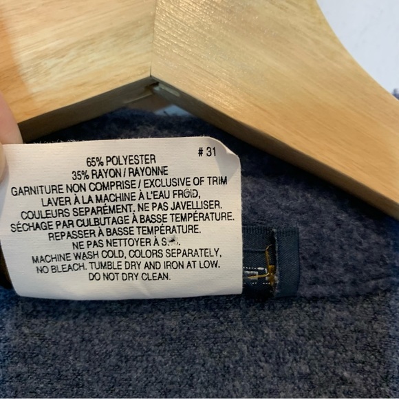 Vintage Navy Fleece Button Up - Picture 5 of 7